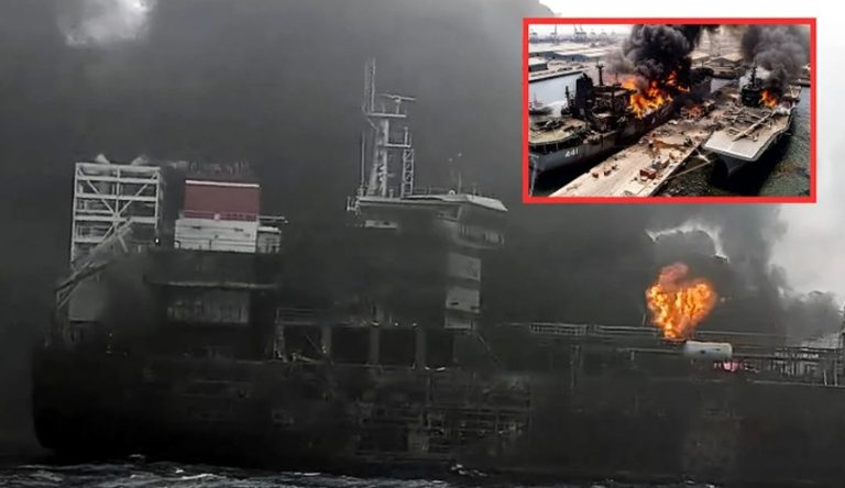 Two hours ago! US military ammunition ship sank with 10 tons of weapons.