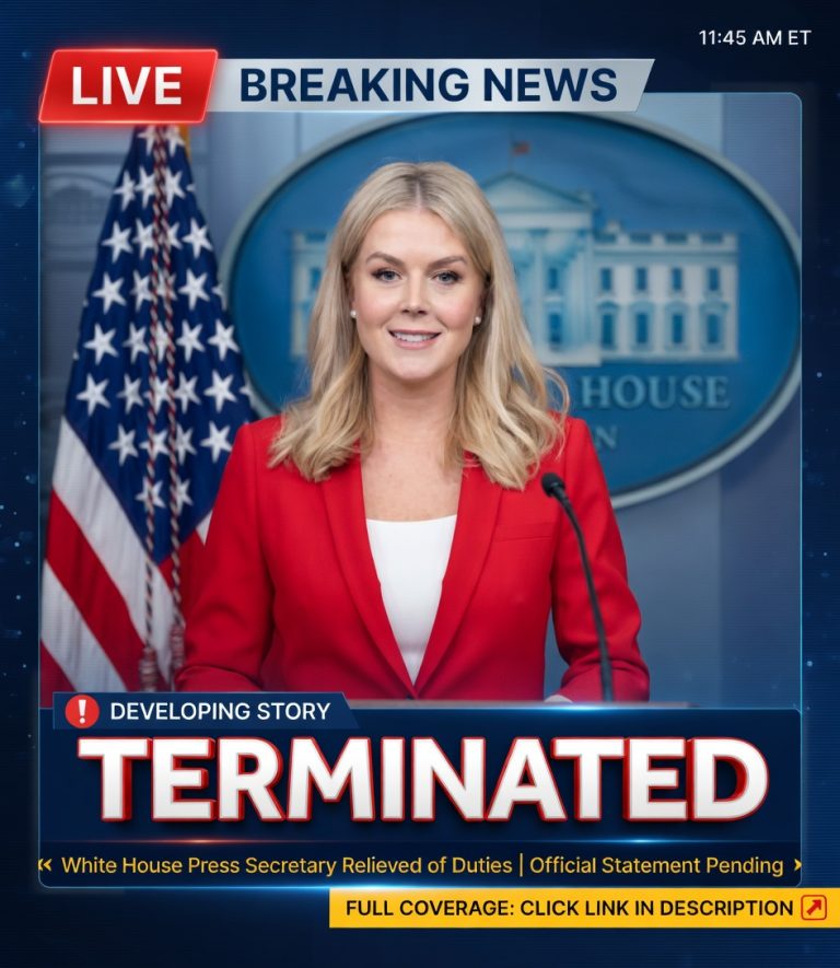 Breaking news report on White House Press Secretary terminated, with developing story about FEMA director fired