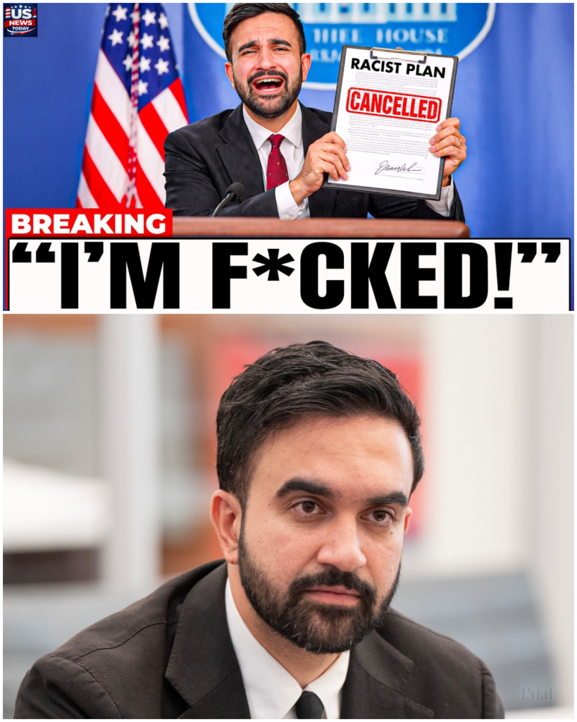 Satirical image of Humza Yousaf crying, holding a document labeled 'RACIST PLAN CANCELLED', with a 'BREAKING' headline 'I'M F*CKED!'. Below is a serious portrait of Yousaf.