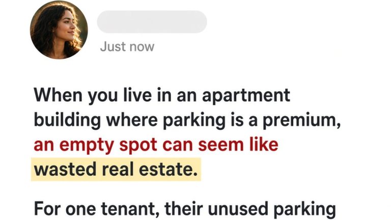 I Let My Friend Use My Free Parking Spot—She Started Charging Her Coworker $80 Monthly