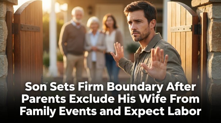 Son Sets Firm Boundary After Parents Exclude His Wife From Family Events and Expect Labor.